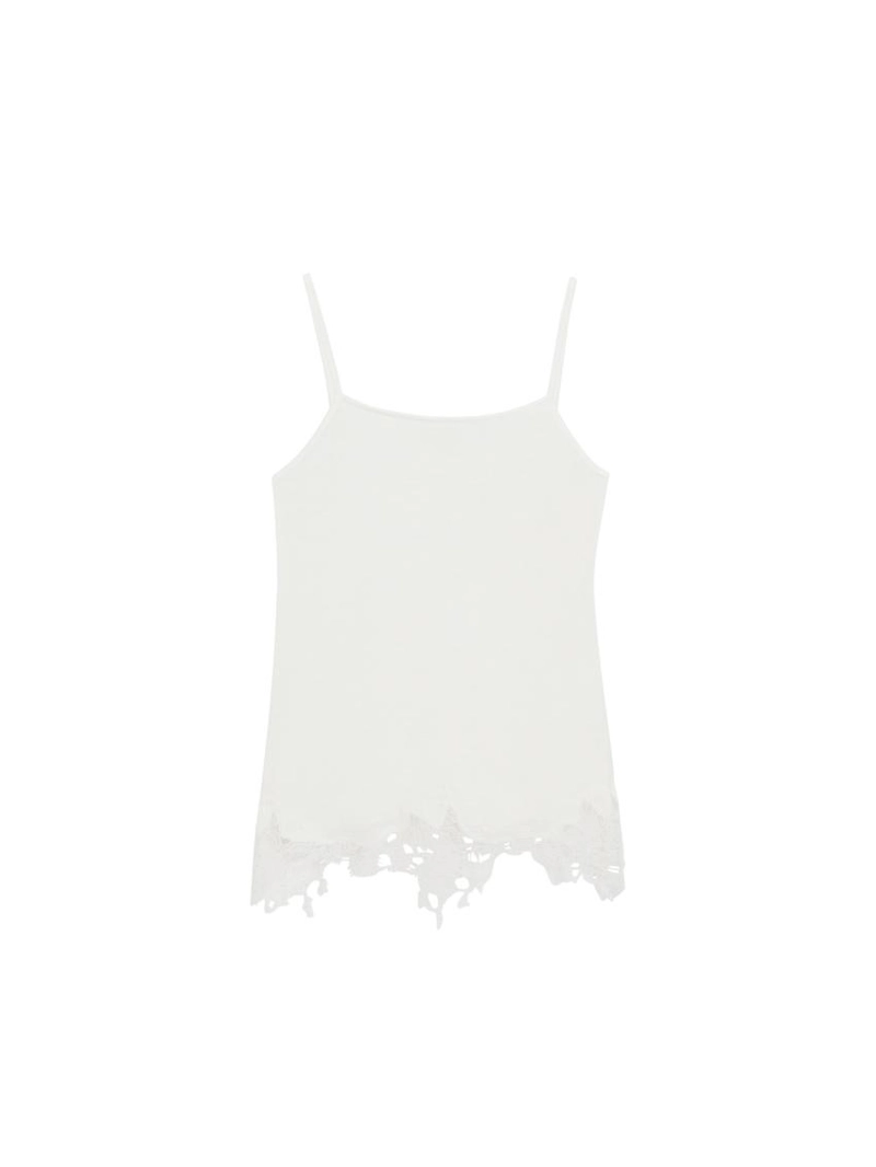 Топ-майка с кружевными деталями