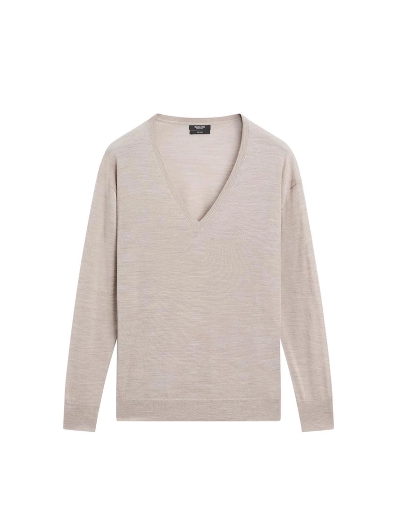 Свитер с v-образным вырезом в оверсайз-стиле