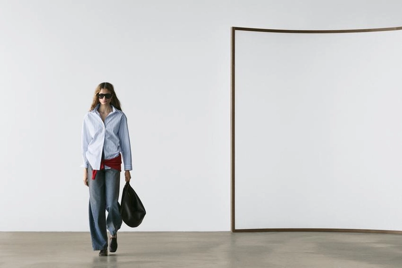 Рубашка в полоску из 100% хлопка