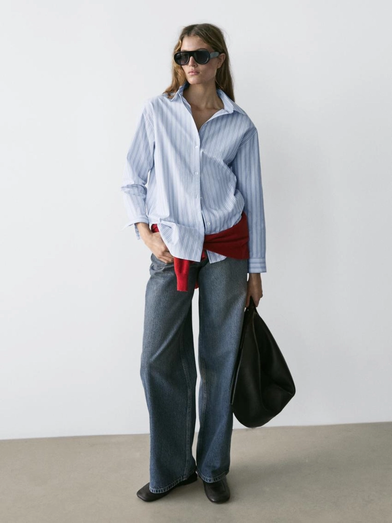 Рубашка в полоску из 100% хлопка