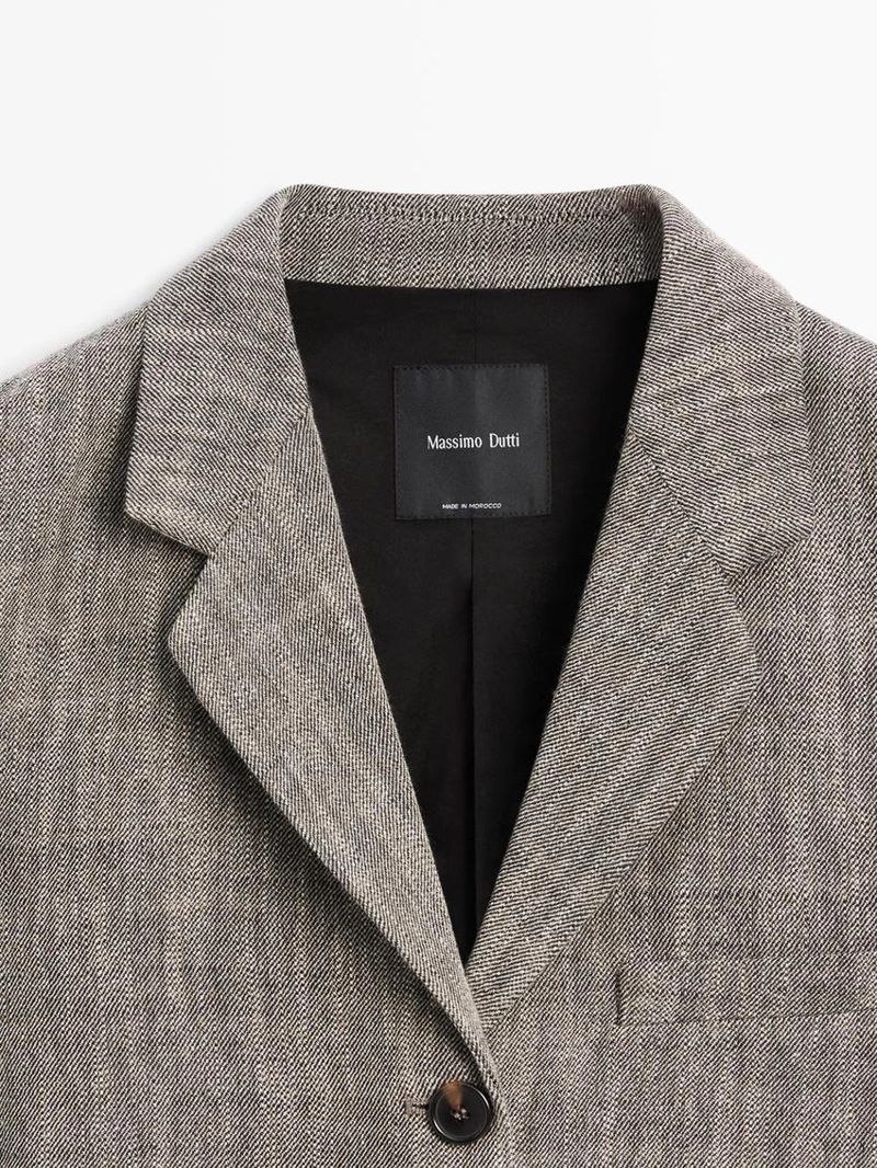 Шерстяной пиджак в меланжевом исполнении