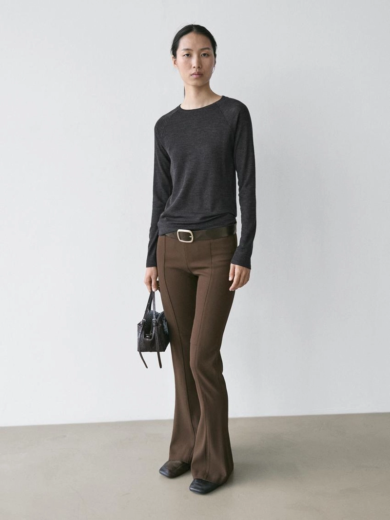 Водолазка из шерсти с реглановыми рукавами