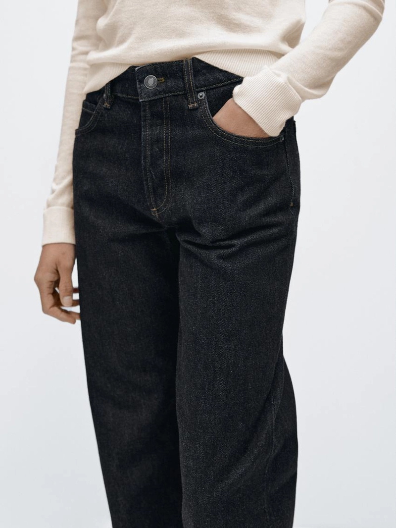 Джинсы свободного кроя средней посадки