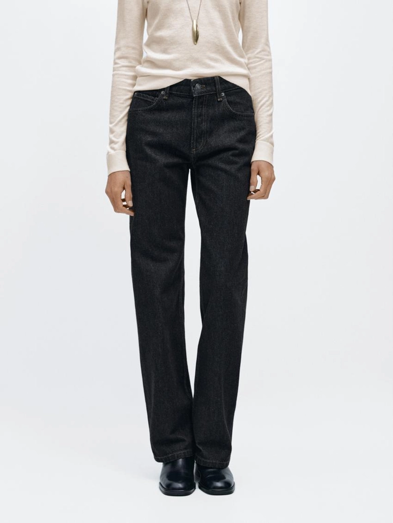 Джинсы свободного кроя средней посадки