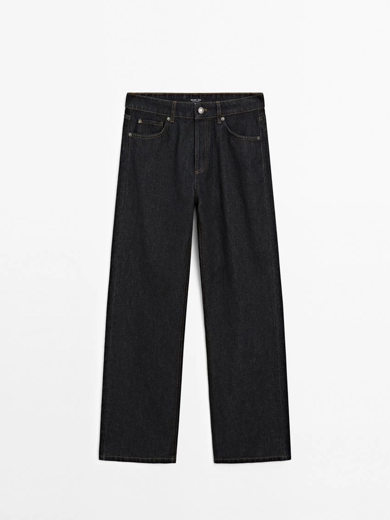 Джинсы свободного кроя средней посадки