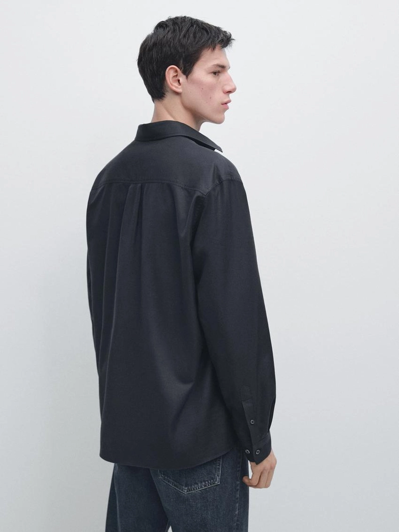 Рубашка из хлопка с карманами