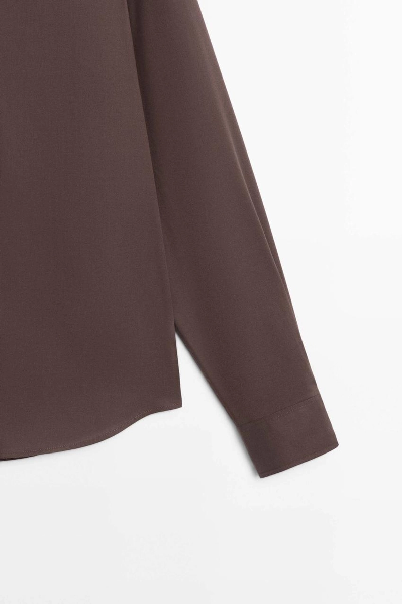 Рубашка из хлопковой смеси прямого кроя