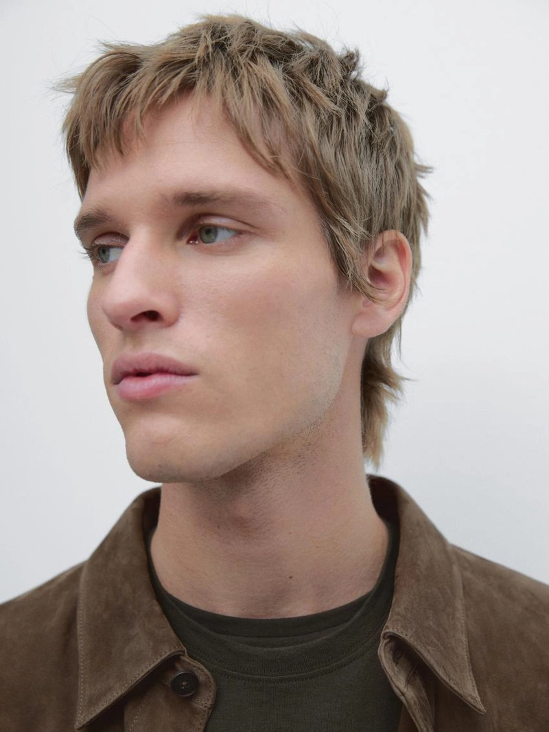 Замшевая кожаная рубашка