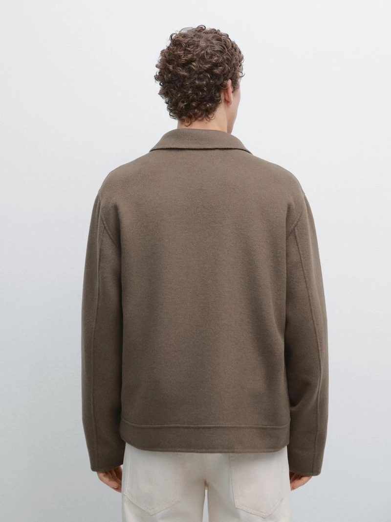 Куртка из шерстяно-шелковой смеси с карманами