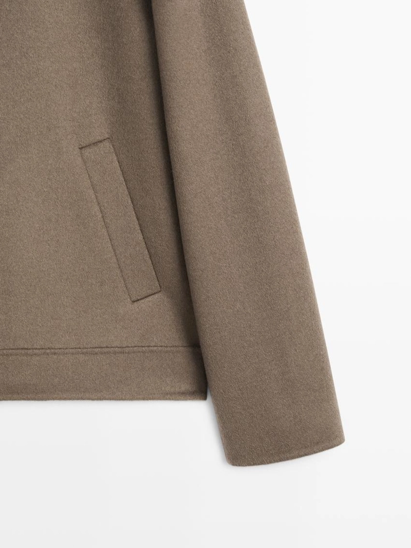 Куртка из шерстяно-шелковой смеси с карманами