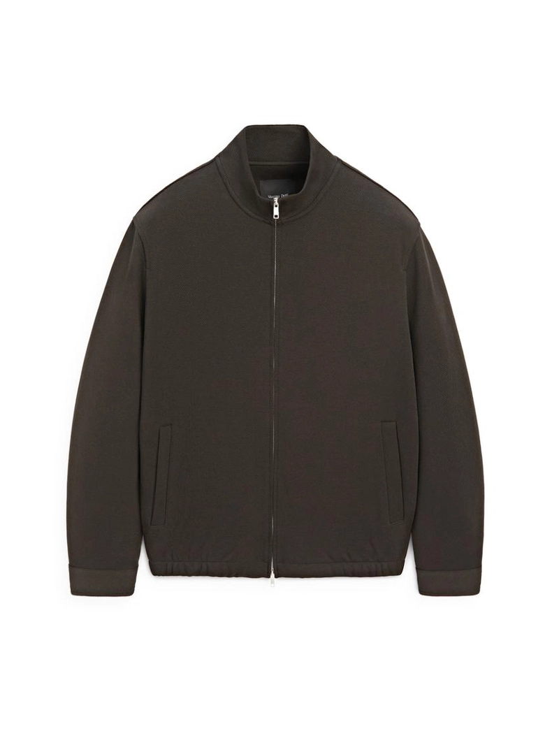 Кардиган с молнией из смесового хлопка