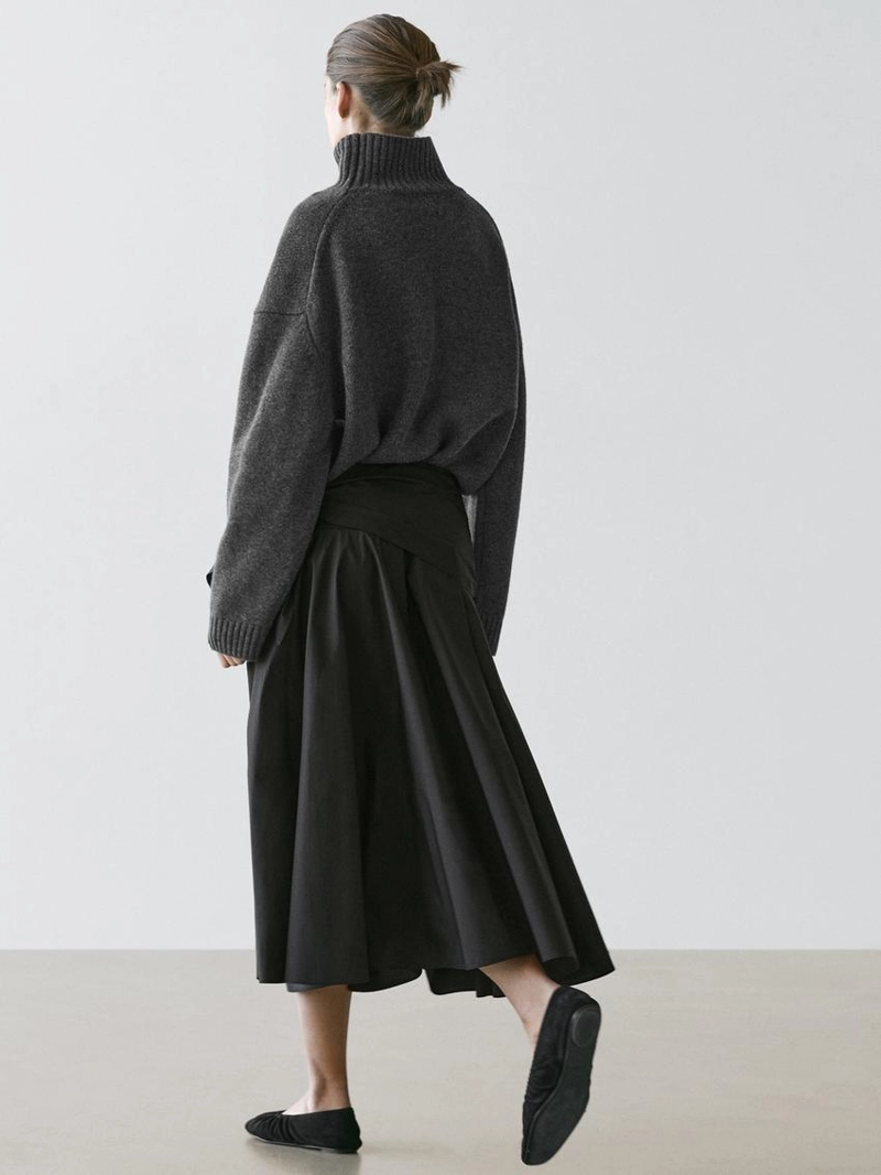 Юбка миди с деталями в виде платка