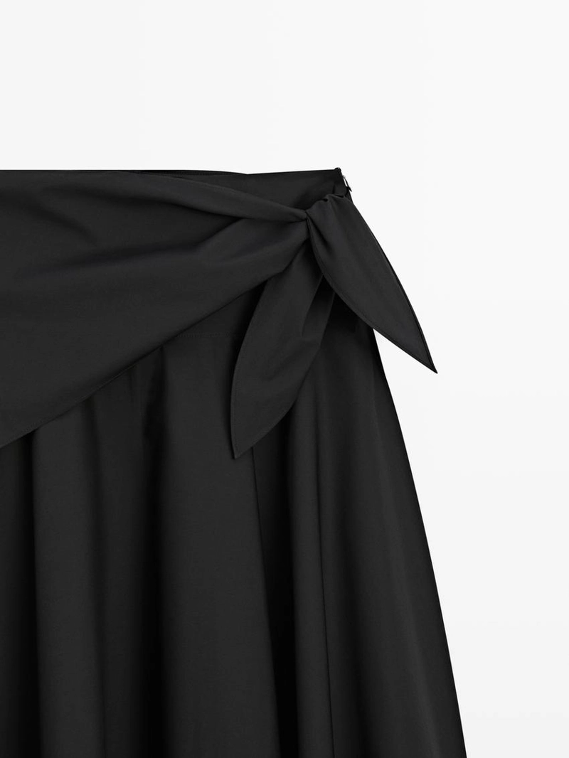 Юбка миди с деталями в виде платка