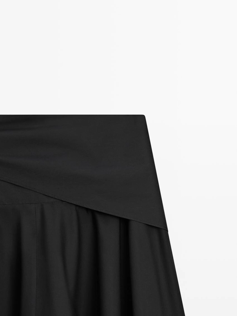 Юбка миди с деталями в виде платка