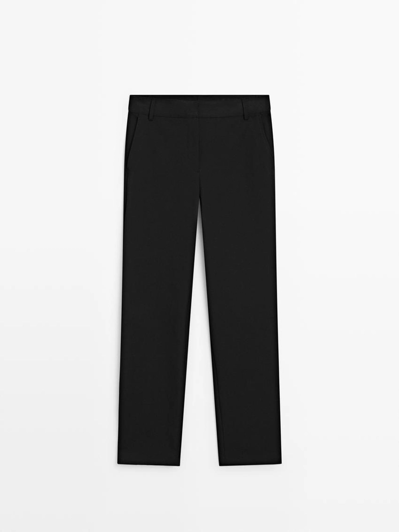 Брюки прямого кроя из технической ткани