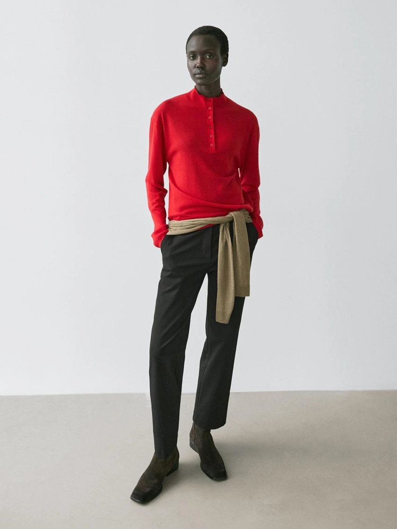 Брюки прямого кроя из технической ткани