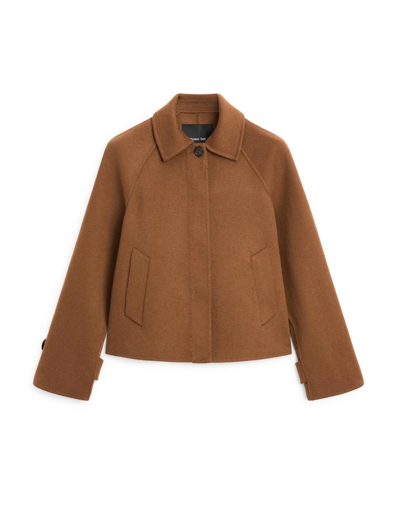 Пальто из шерстяной смеси с реглановым рукавом