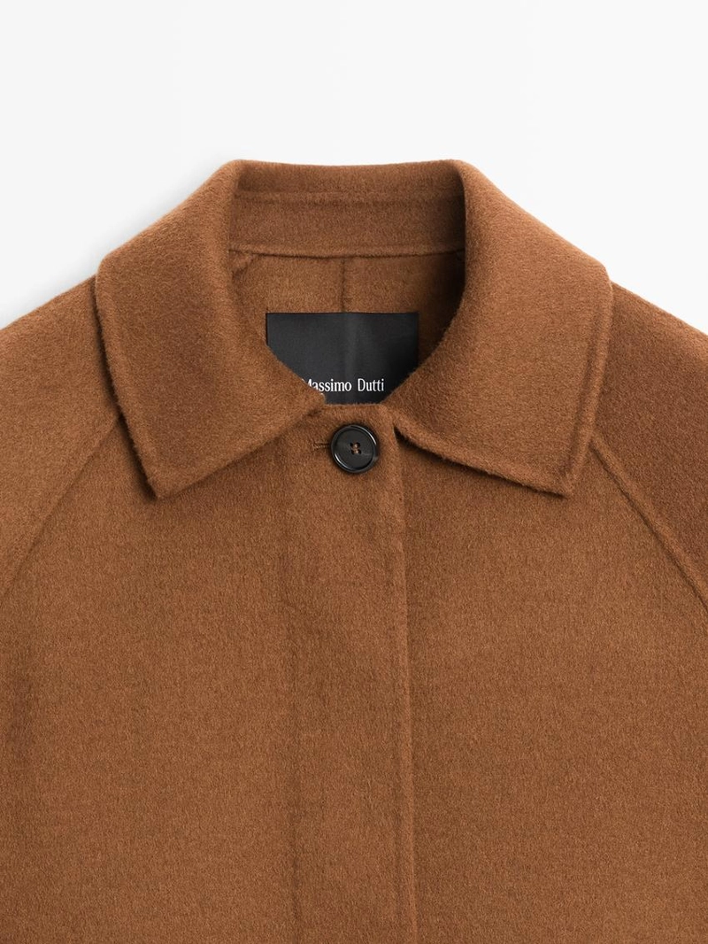 Пальто из шерстяной смеси с реглановым рукавом