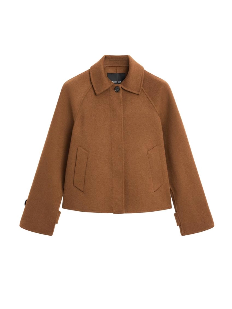 Пальто из шерстяной смеси с реглановым рукавом