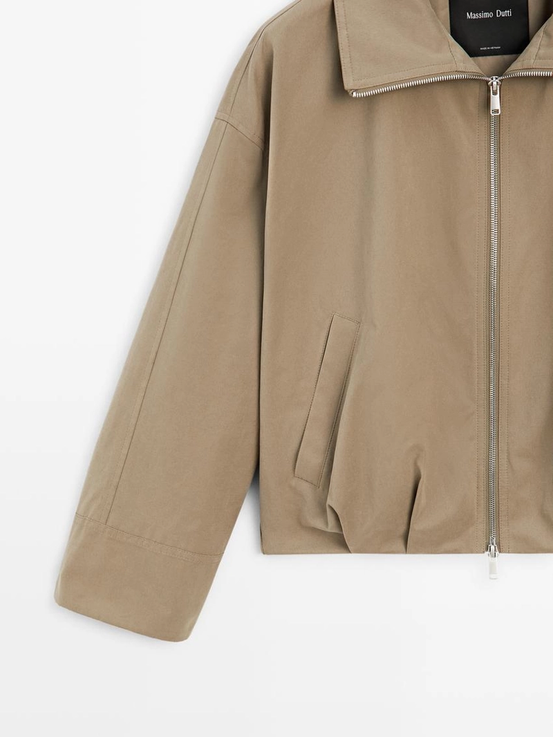 Бомбер с курткой из хлопка