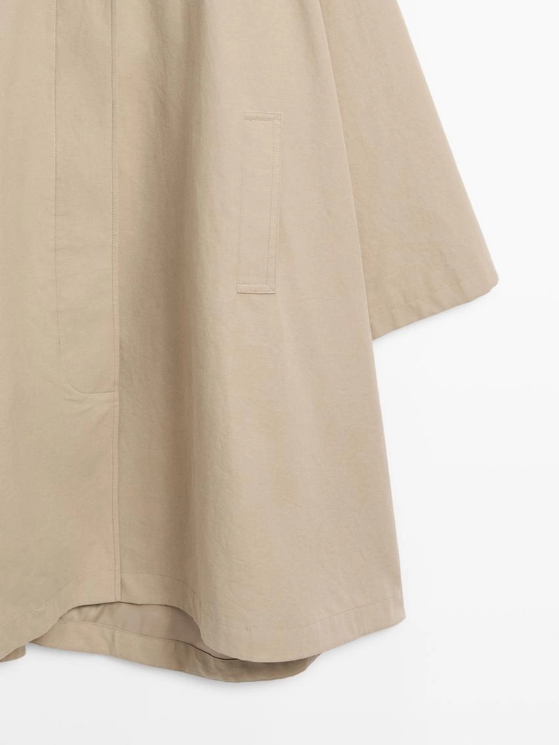 Тренч-плащ с капюшоном