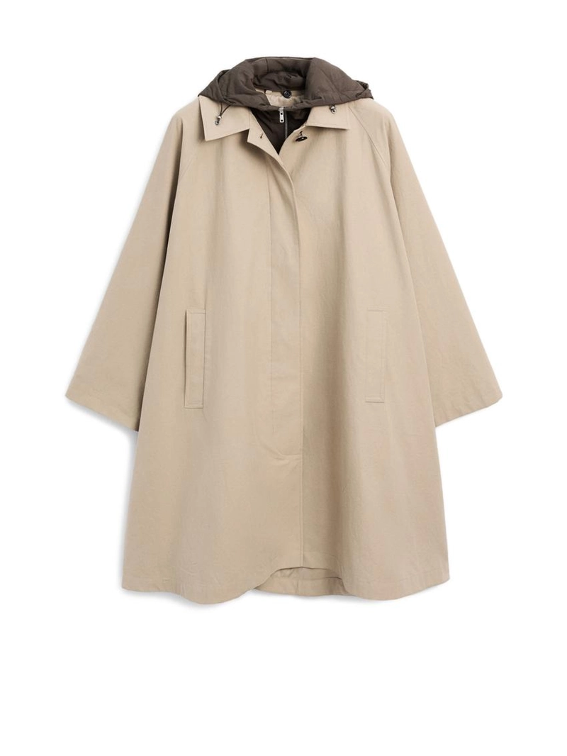 Тренч-плащ с капюшоном