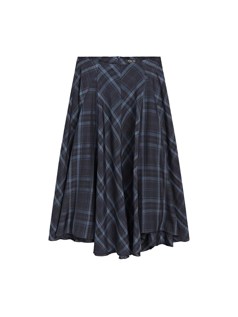 Юбка с завышенной талией в клетку