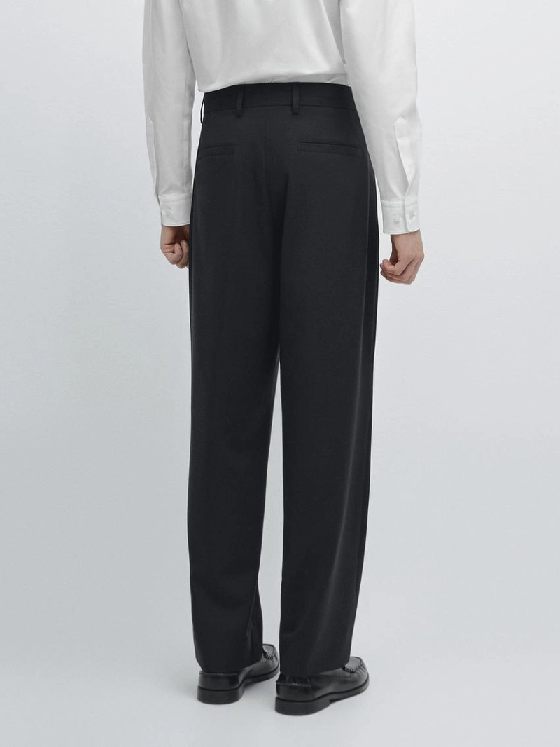 Широкие брюки для костюма из шерсти