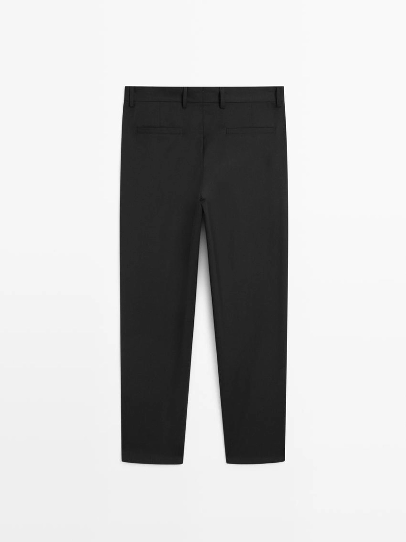 Широкие брюки для костюма из шерсти