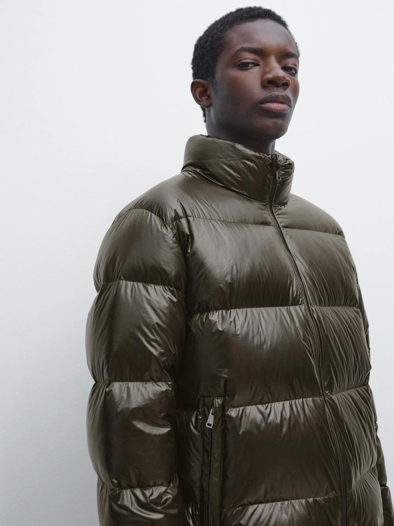 Пуховик с наполнителем из пуха и перьев