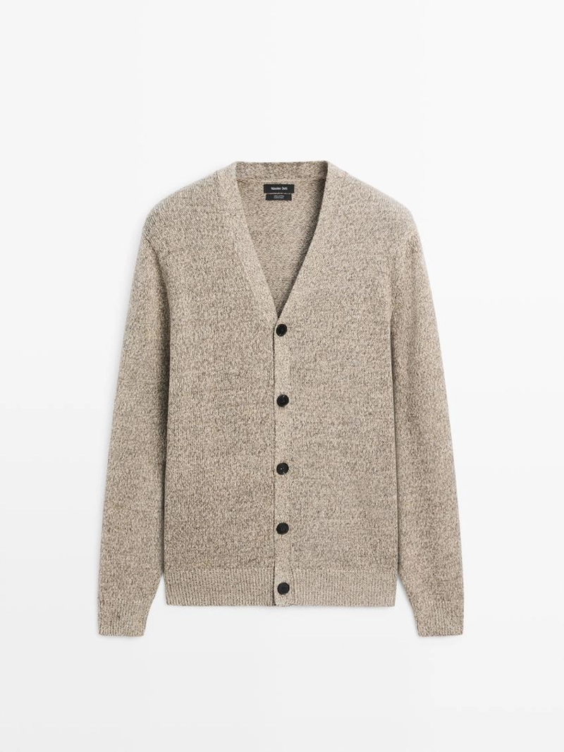 Кардиган из хлопкового трикотажа с пуговицами