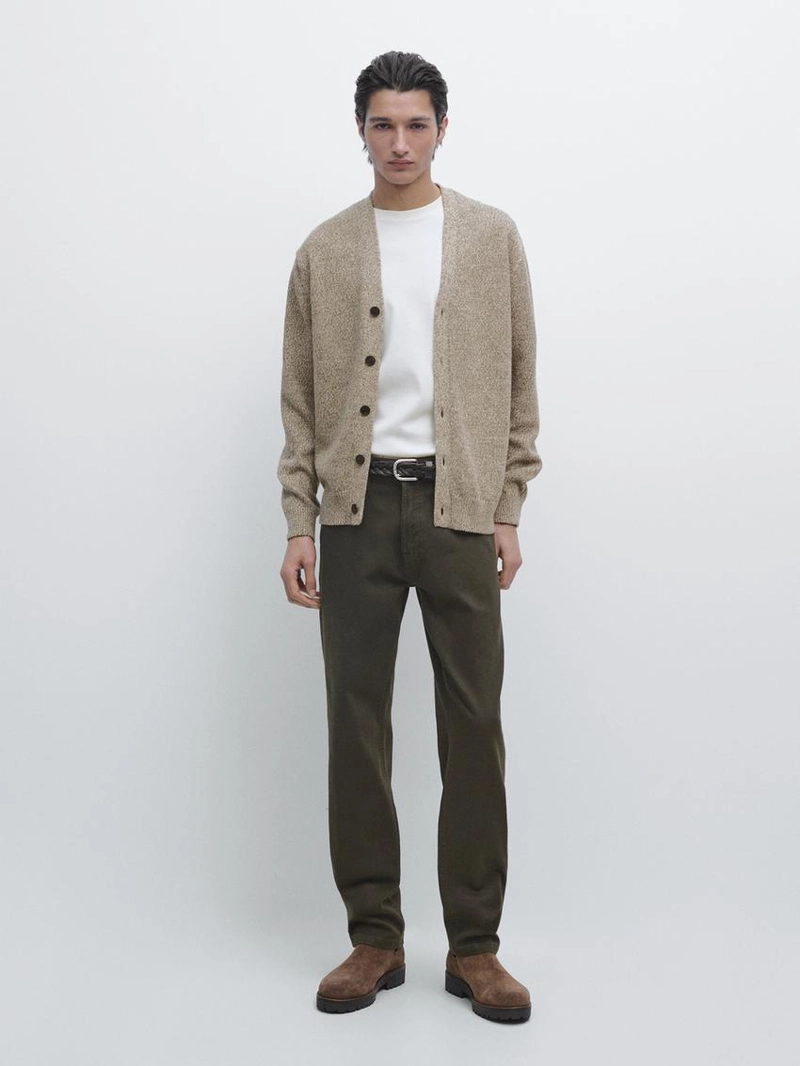 Кардиган из хлопкового трикотажа с пуговицами