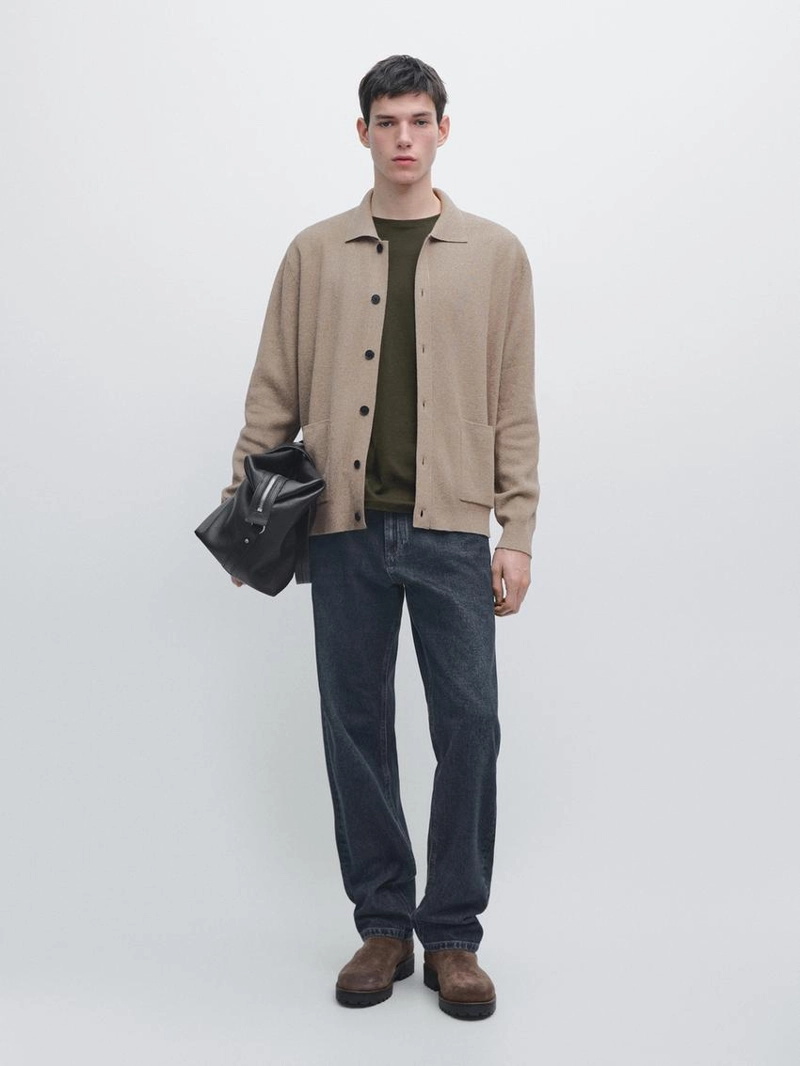 Кардиган из 100% хлопкового трикотажа