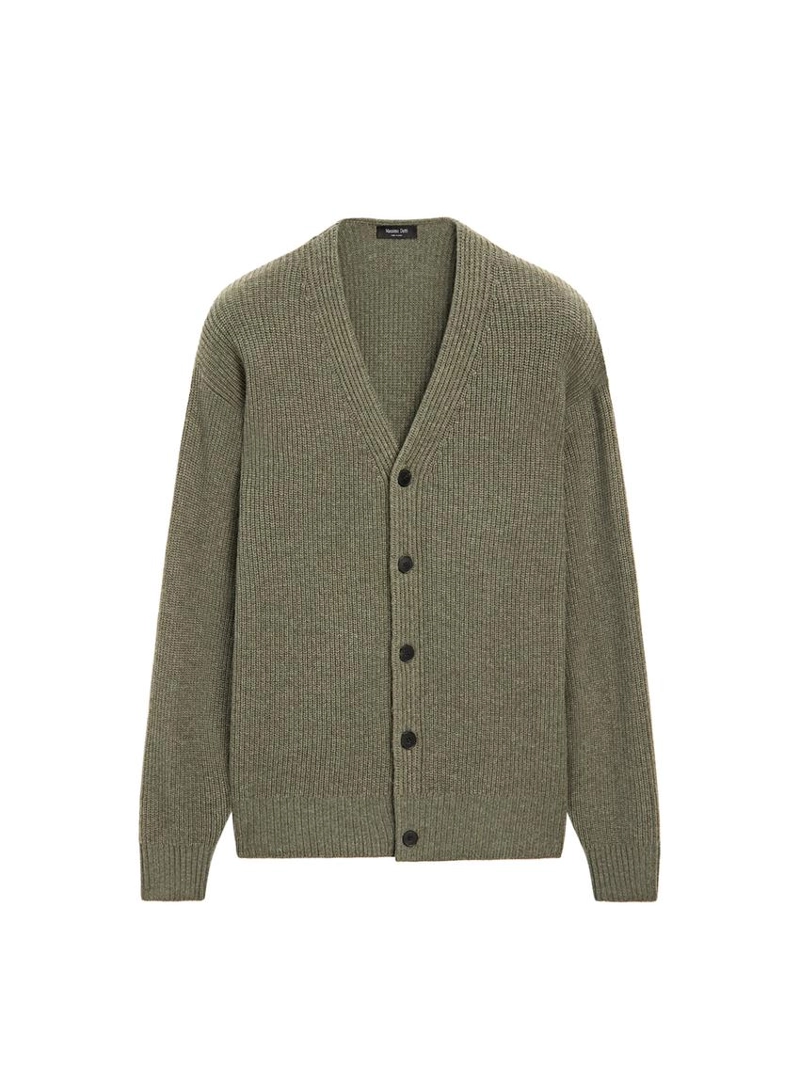 Кардиган из шерстяной смеси с v-образным вырезом