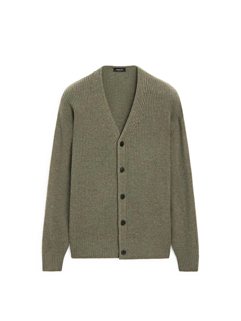 Кардиган из шерстяной смеси с v-образным вырезом