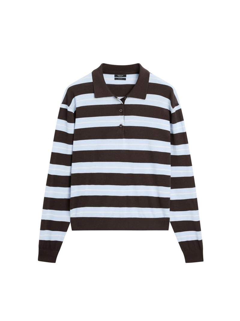 Джемпер в полоску из хлопкового трикотажа