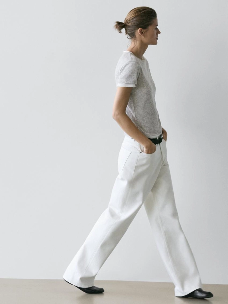 Футболка с коротким рукавом и двойной отделкой