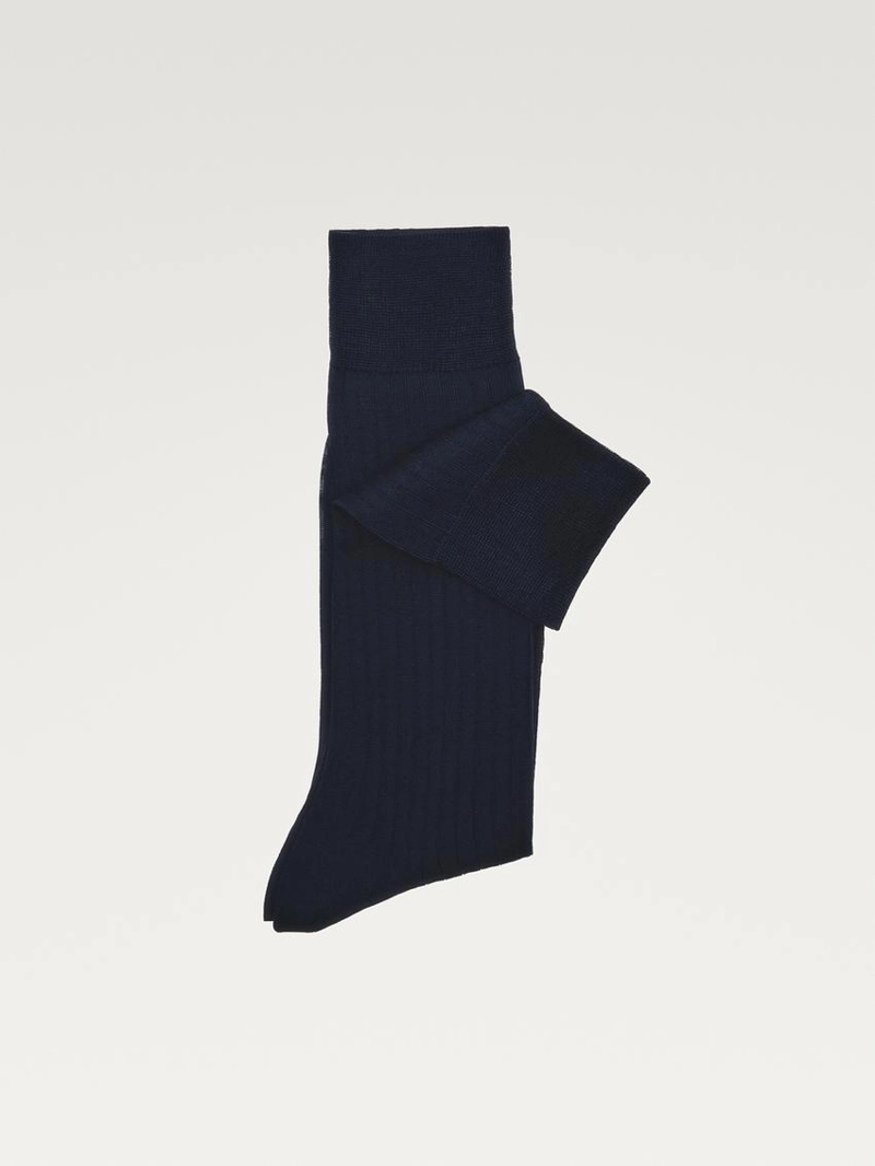 Носки из хлопкового микса в рубчик