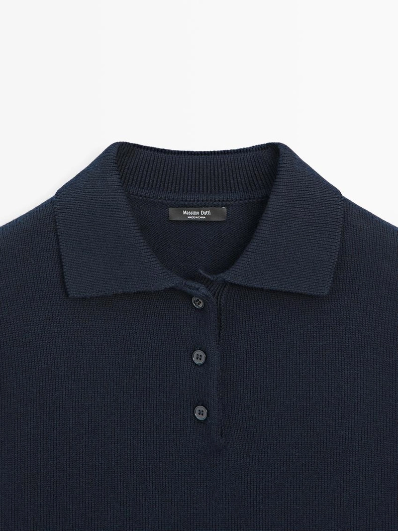 Водолазка-поло из шерстяной смеси