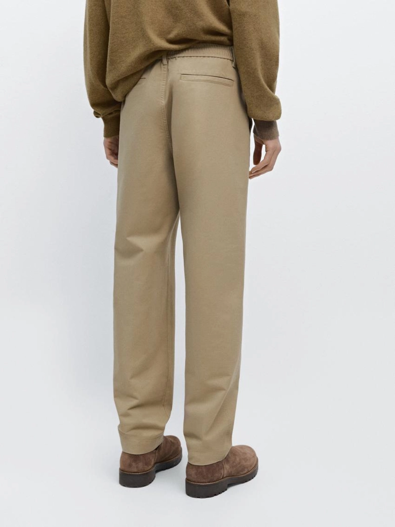 Хлопковые брюки с посадкой джоггер