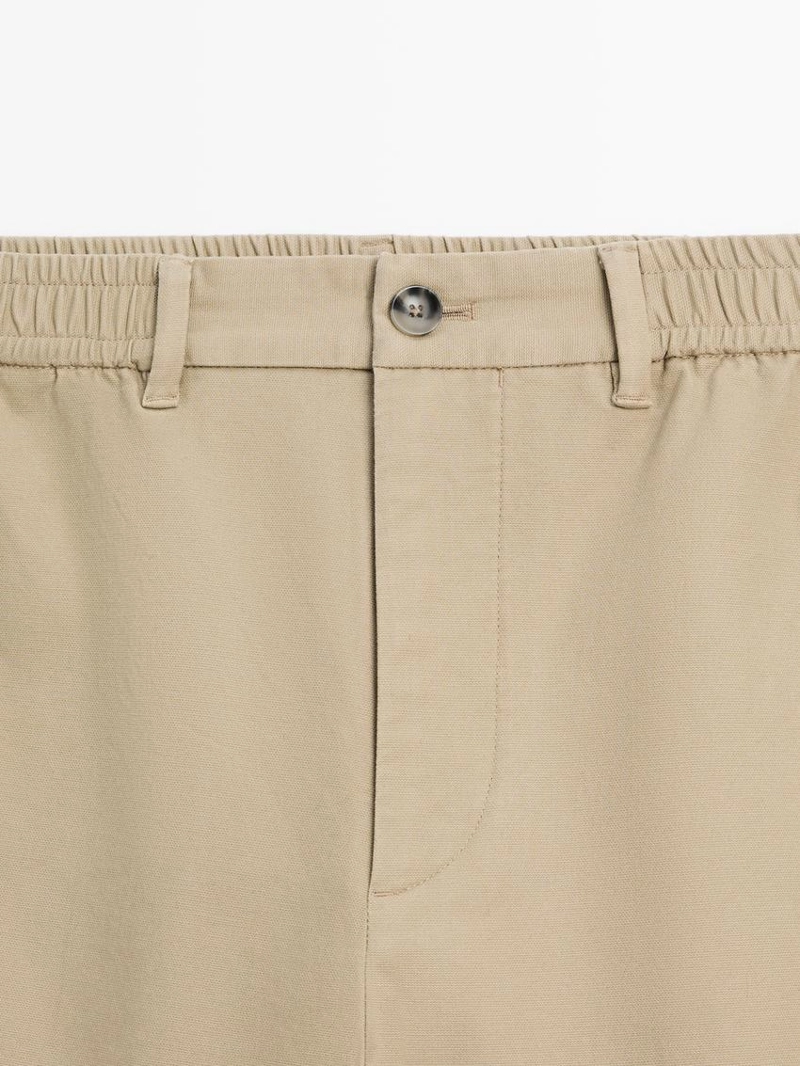 Хлопковые брюки с посадкой джоггер