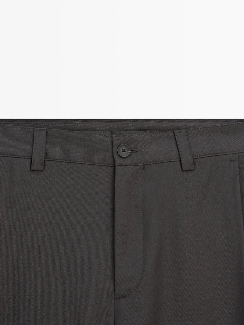 Брюки свободного кроя из шерсти