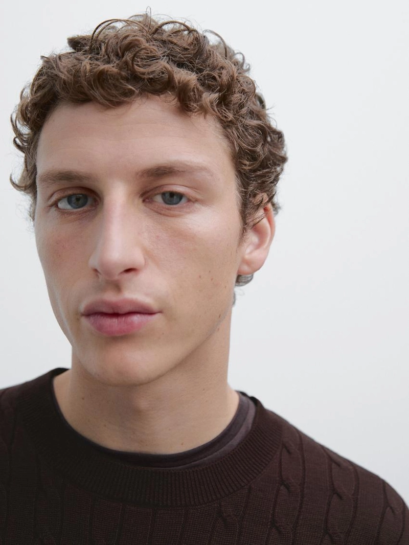 Свитер с крупной вязкой из хлопка