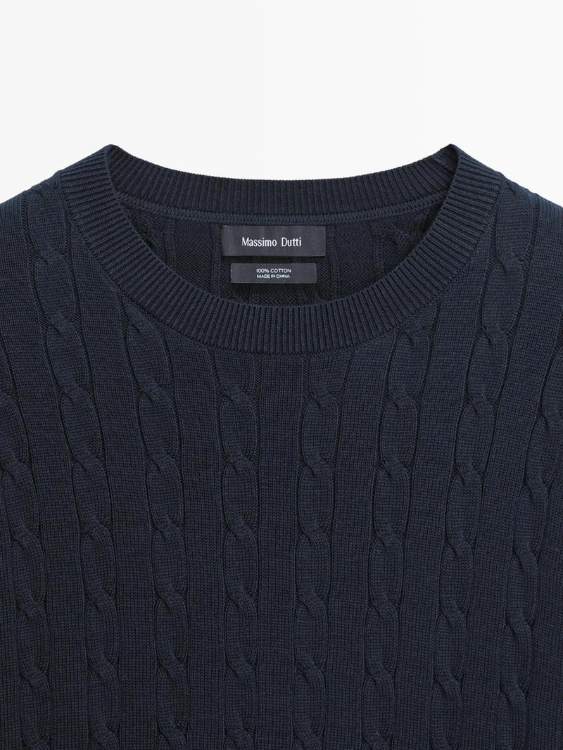 Свитер из хлопкового трикотажа