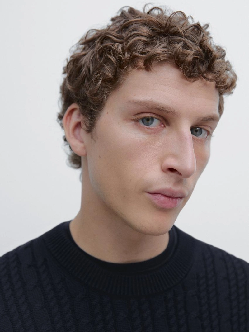 Свитер с круглым вырезом из хлопка 100%