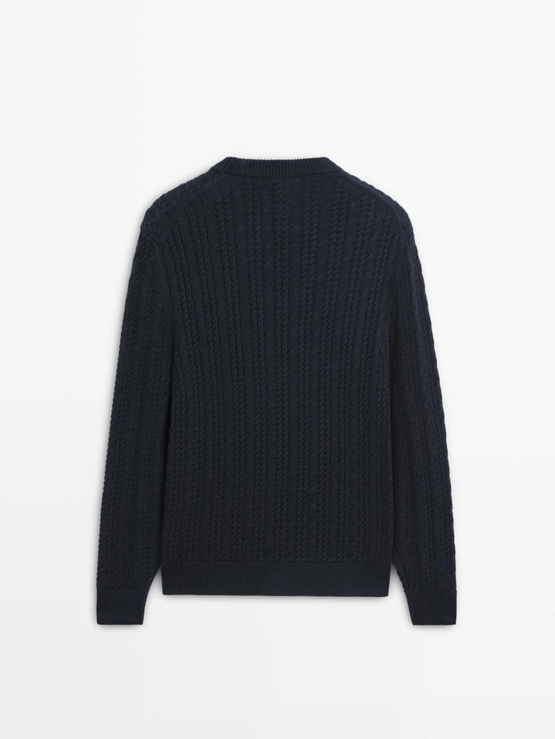 Свитер с круглым вырезом из хлопка 100%