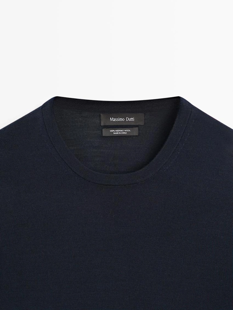 Трикотажный свитер из мериносовой шерсти