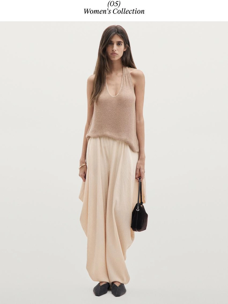 Потоковые объемные брюки