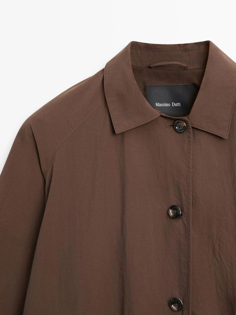 Плащ-накидка с деталями оверсайз воротника