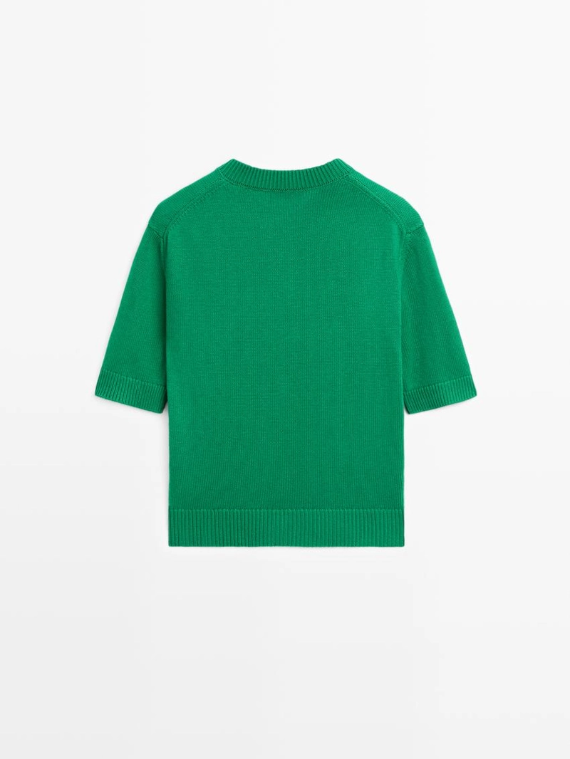 Кардиган из хлопкового микса с короткими рукавами